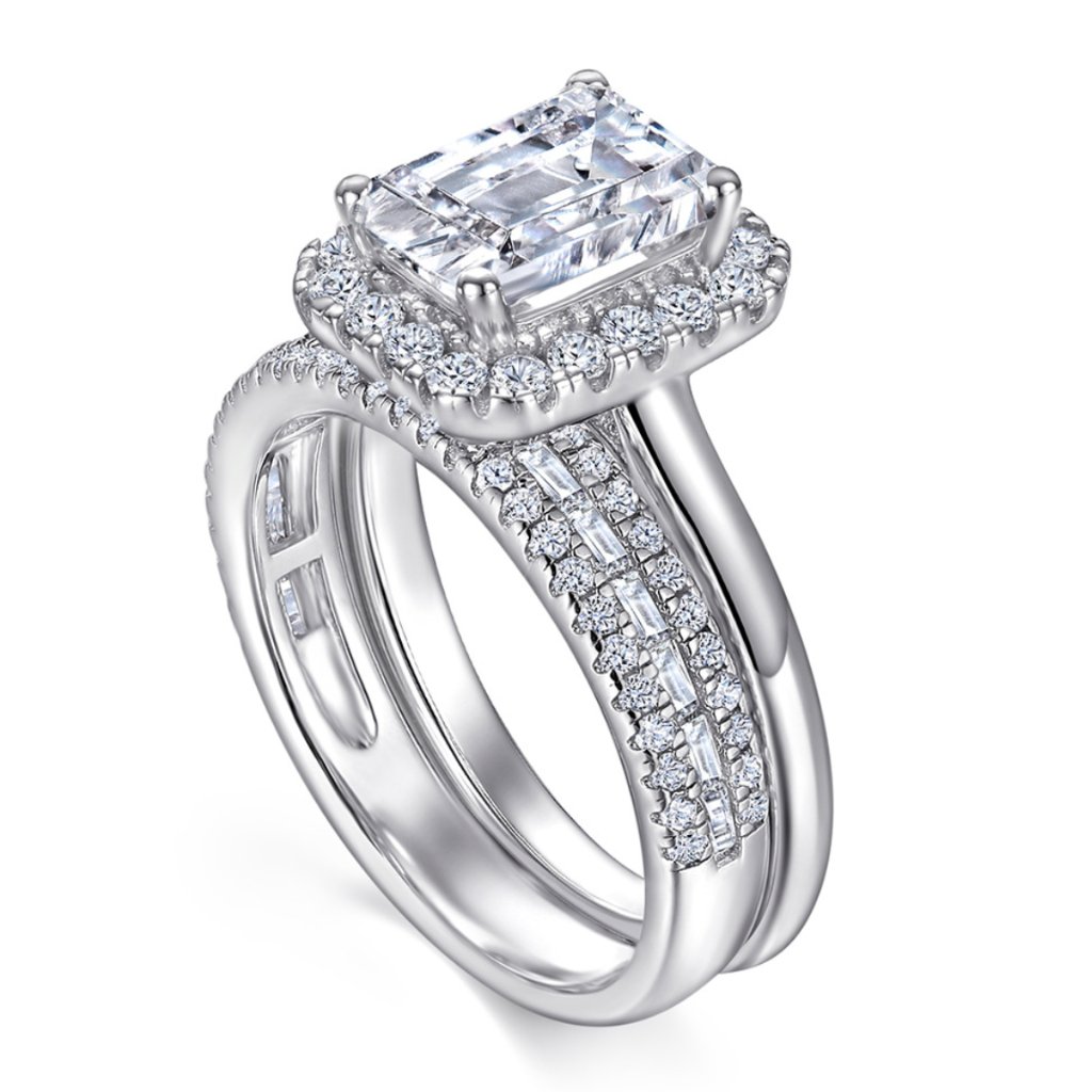 925 Sterling Silver Cz Diamond Ring
